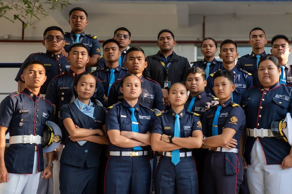 PNTC maritime cadets with their training officer